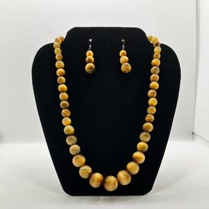Tiger Eye Necklace & Earrings